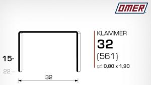 HÄFTKL.HT561-15K2 MI/ASK,20 MI/KRT32/15