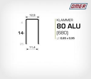 HÄFTKL. HT680-14ALU10 MI/ASK,120 MI/KRT