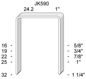 HÄFTKL. JK590-2510 MI/ASK