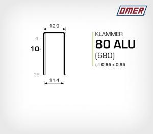 HÄFTKL. JK680-10ALU10 MI/ASK,180 MI/KRT