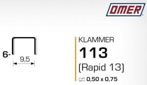 HÄFTKL.  13/ 6, 5000ST/ ASK, 300 MI/KRTOMER 113