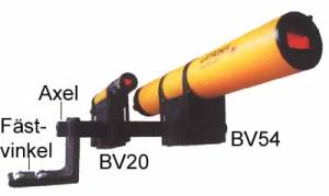 FÄSTE FÖR LASERRIKT-LJUS, DIAM. 20 MM,STÄLLBART I VINKEL
