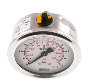 MANOM.  63mm   10  B1/4" BAK GLYCERINF.RF HUS, FÄSTBYGEL