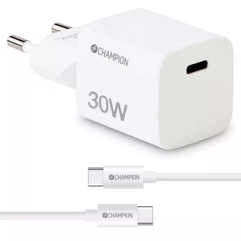 Laddare 30W + USB-C Kabel