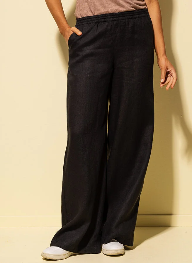 AISHA linnebyxa Svart