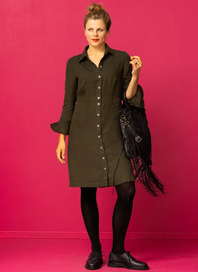 ALVA linneklänning fiskben