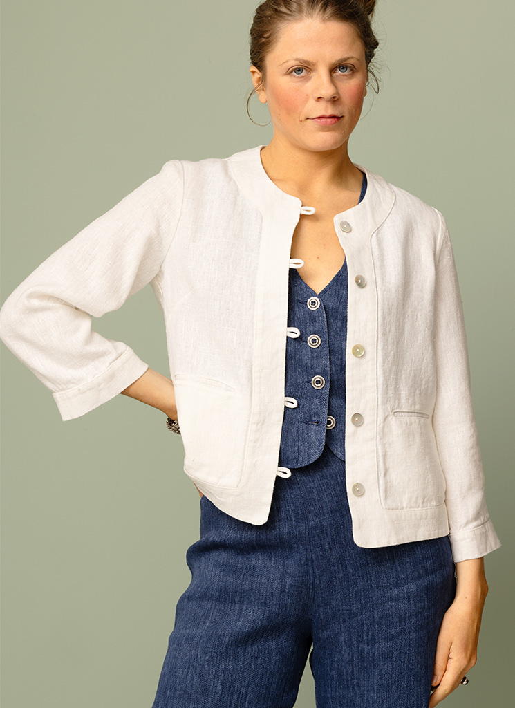 AYLA linnejacka Offwhite