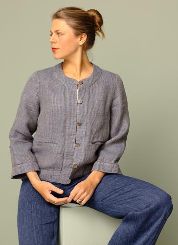 AYLA linnejacka Jeans rand