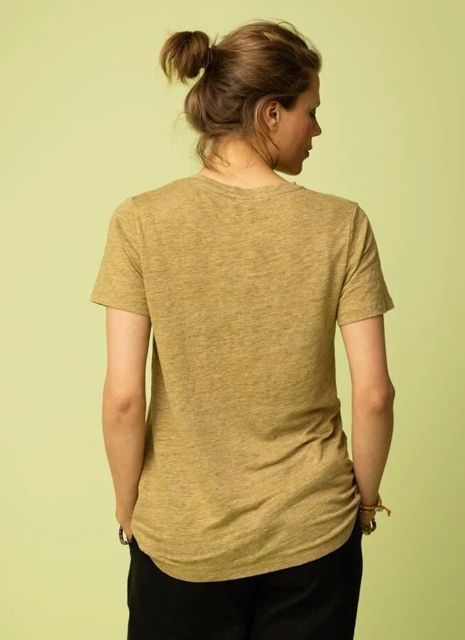 BABBEN linne T-shirt Grönmelange