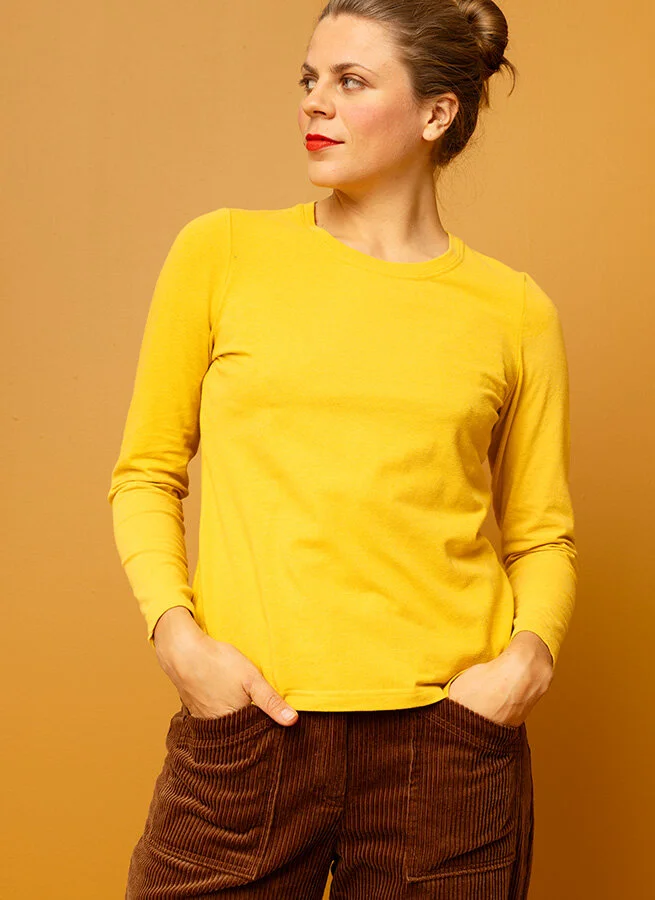 BIANCA trikåtröja Ockra