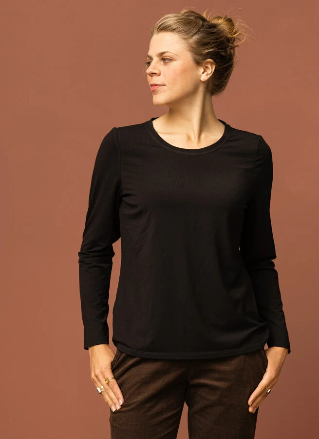 BIANCA stretchtop Svart