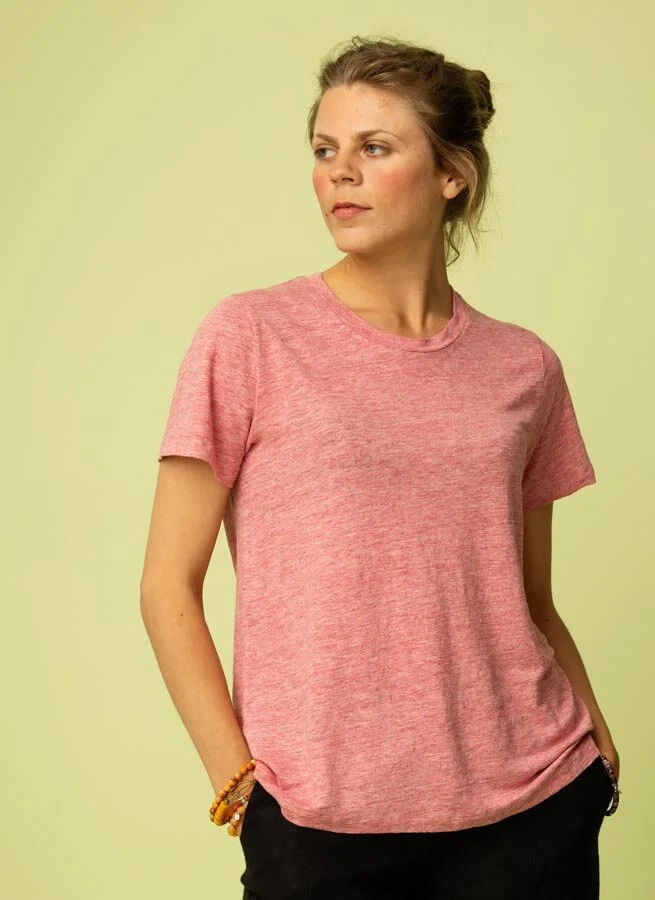 BILLY linne T-shirt Rosamelange