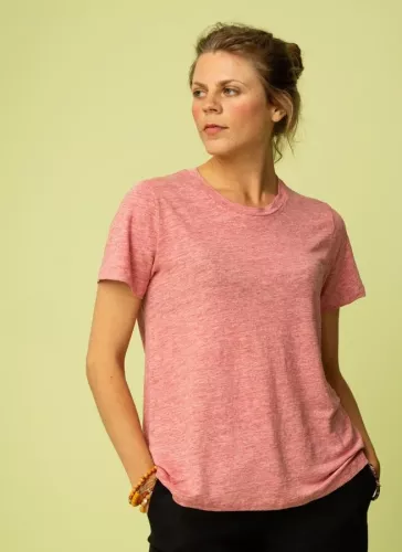 BILLY linne T-shirt Rosamelange