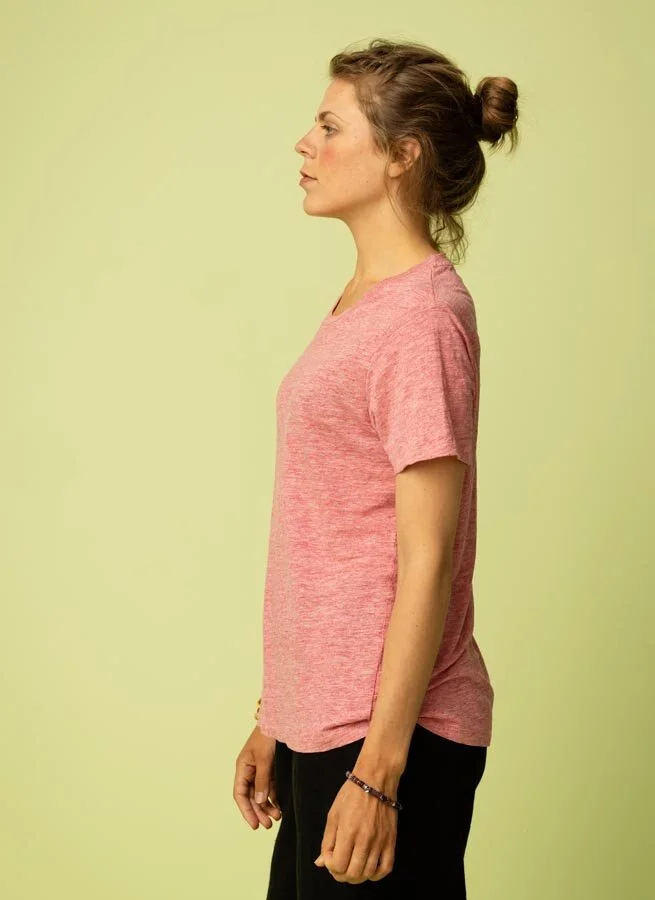 BILLY linne T-shirt Rosamelange