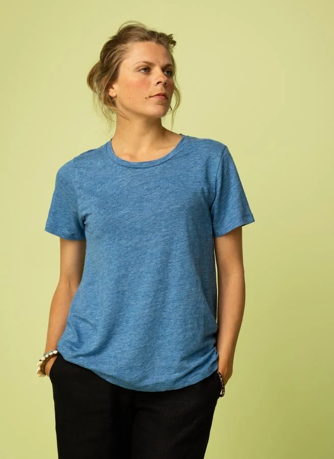 BILLY linne T-shirt Blåmelange