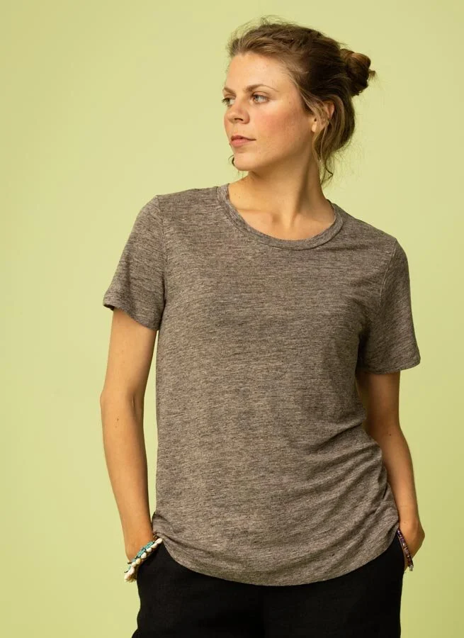 BILLY linne T-shirt Brunmelange