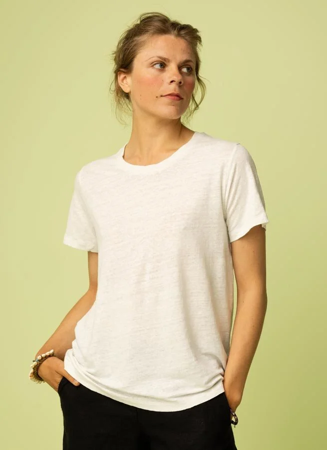 BILLY linne T-shirt Offwhite