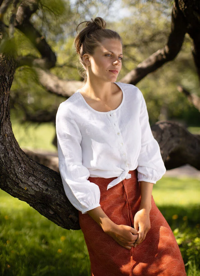 BOMBAY linneblus Offwhite