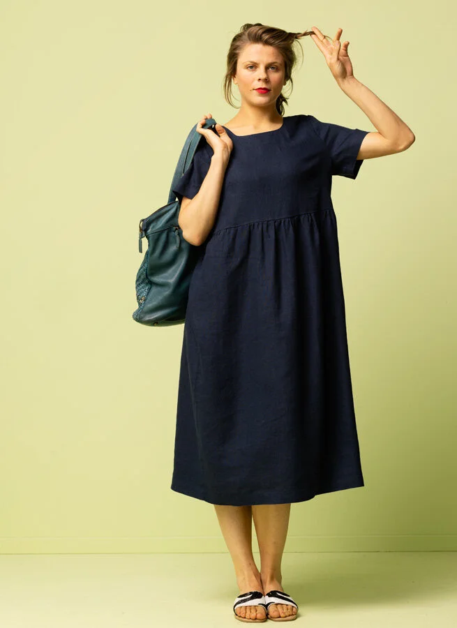 BRI linneklänning Marin