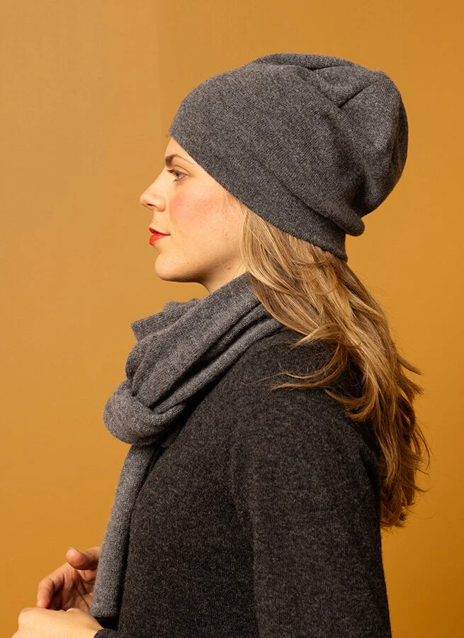 Beanie ullmössa Granit