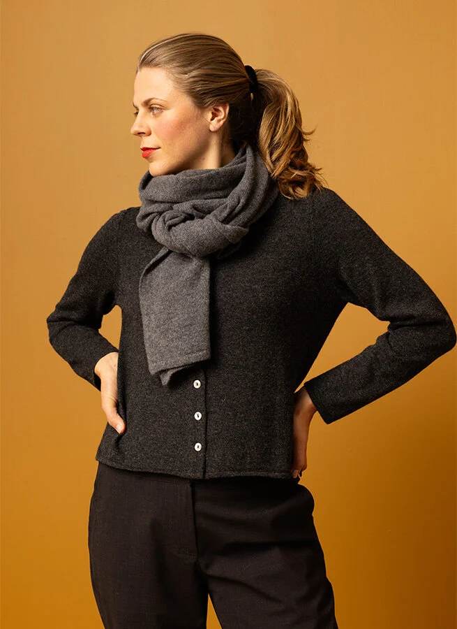 Halsduk cashmere Granit