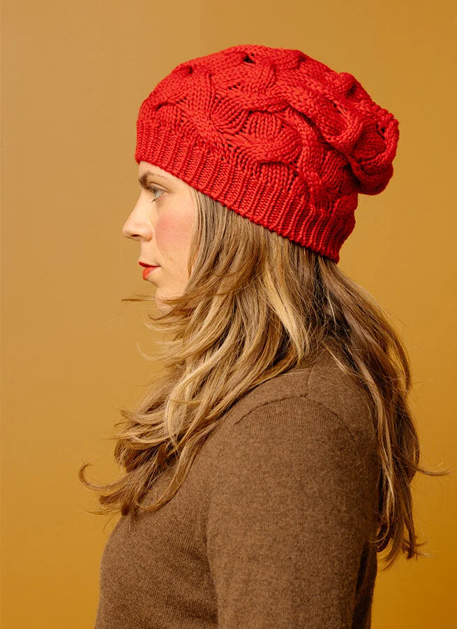 Ullmössa flätad Röd