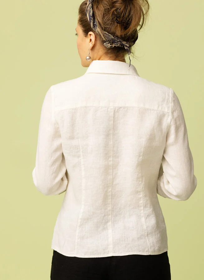 CARA linneskjorta Offwhite