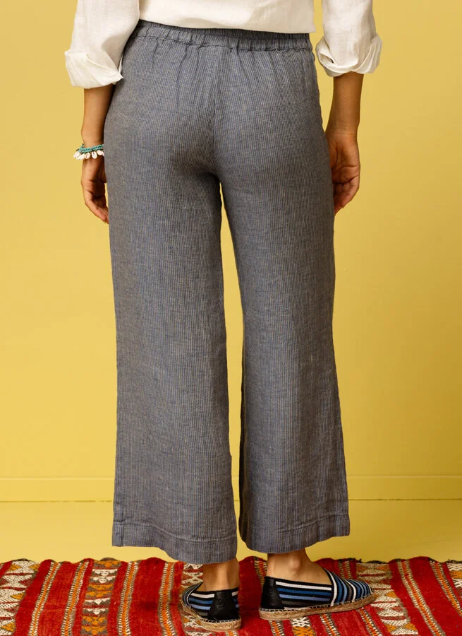 CARLOTTA linnebyxa Jeans Rand