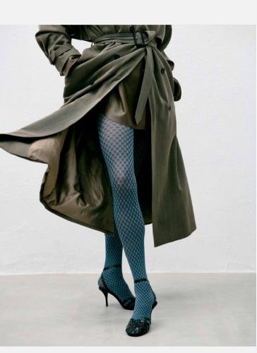 CLARA strumpbyxor mönster dusty blue