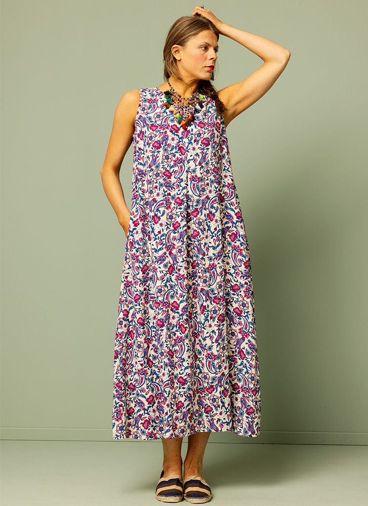 CLARIS klänning blompaisley