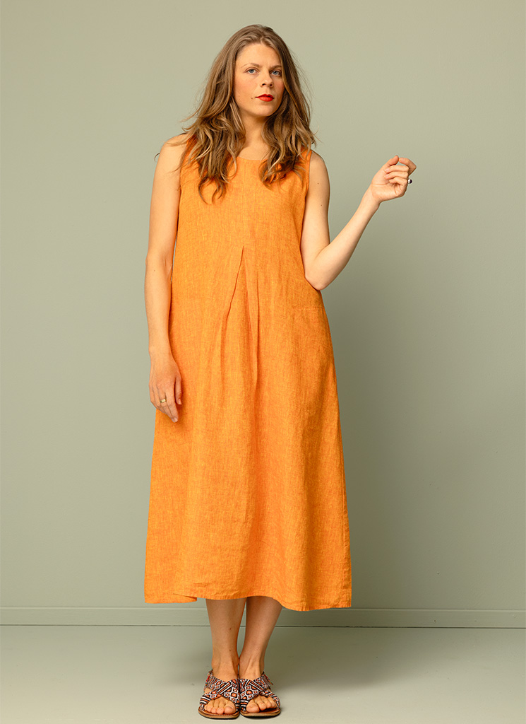 CLARIS linneklänning clementine