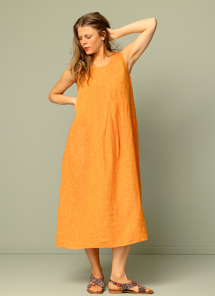 CLARIS linneklänning clementine