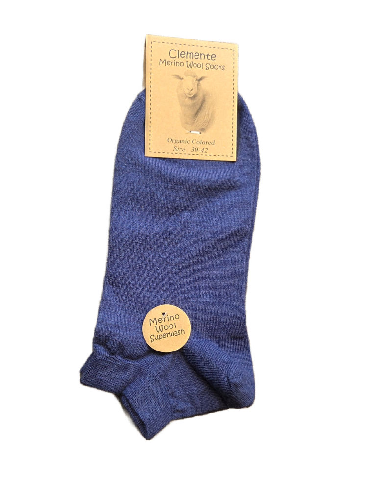 Footies merino blå