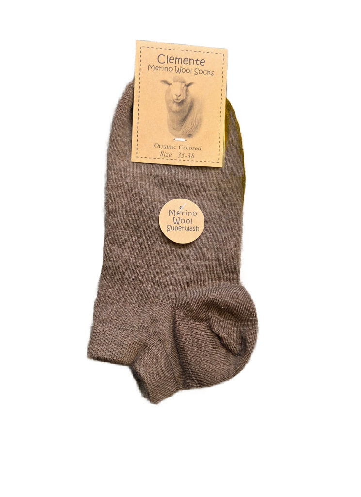 Footies merino ljusbrun
