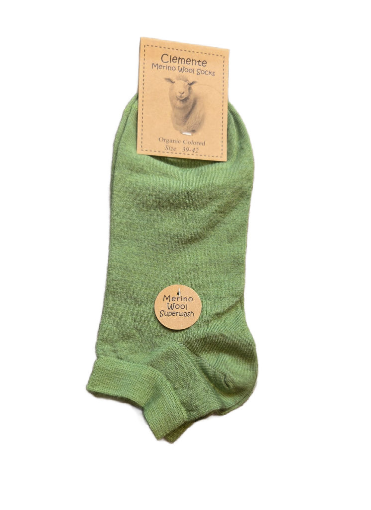 Footies merino grön