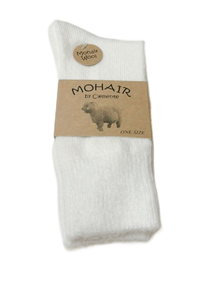 vita ullsockor, sockor i mohair ull. Clemente ullstrumpor.