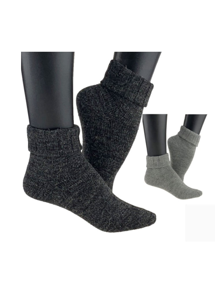 Socka alpacka vikt kant grå/grå