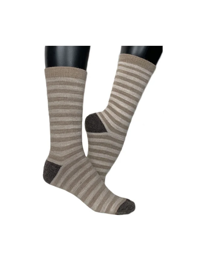 Ullsockor Alpaca Brun Beige