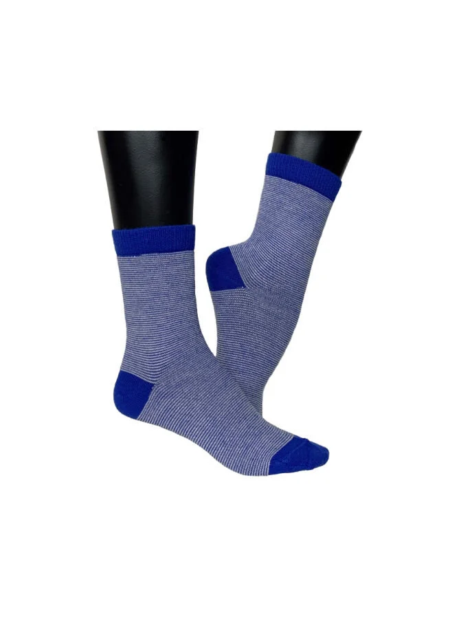 Ullstrumpor Randiga Blå