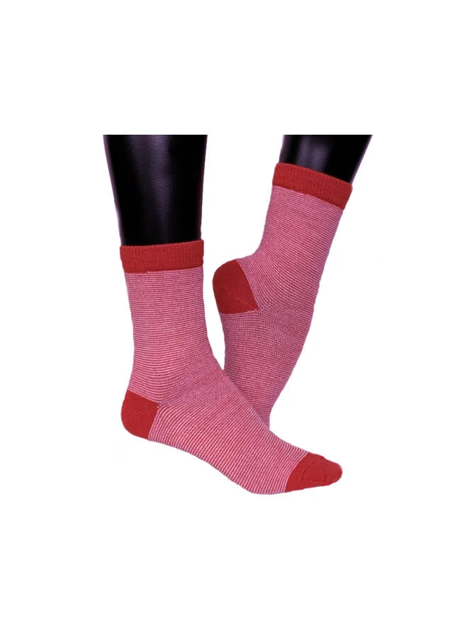 Ullstrumpor Randiga Cerise