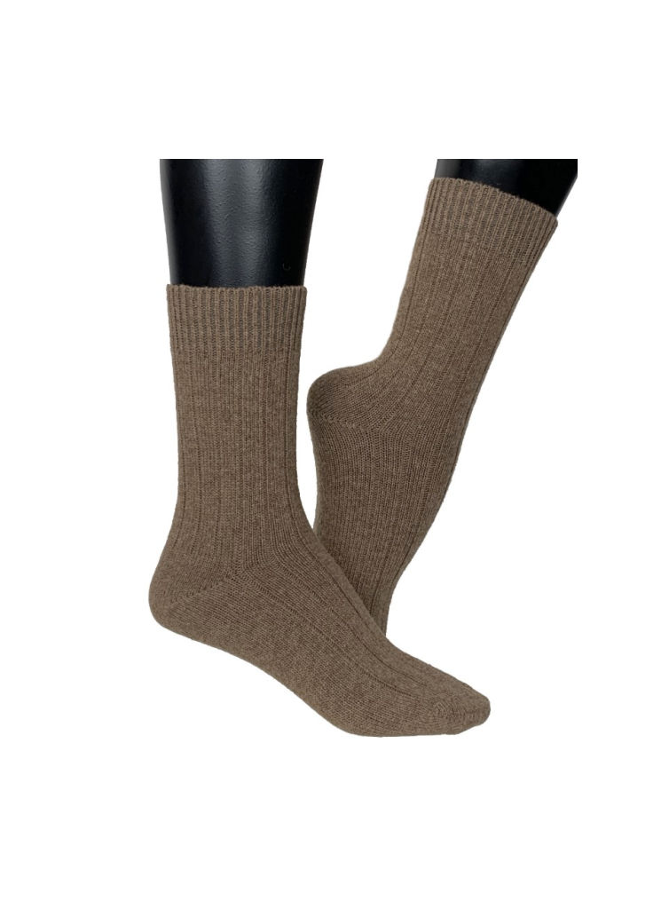 Beige bruna sockor kashmir. Ullsockor, kashmirsockor Clemente