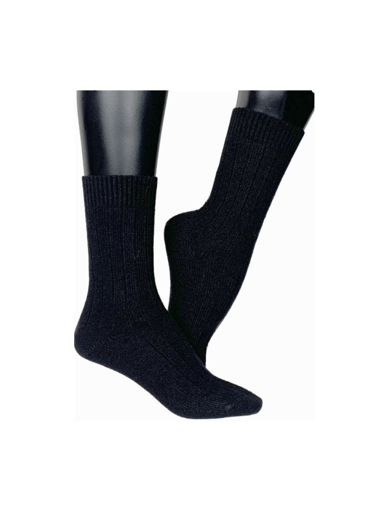 Ullstrumpor cashmere svart