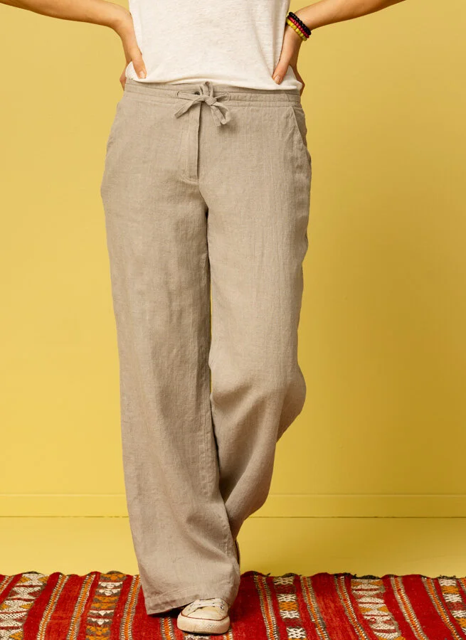 CONNIE linnebyxa Natur