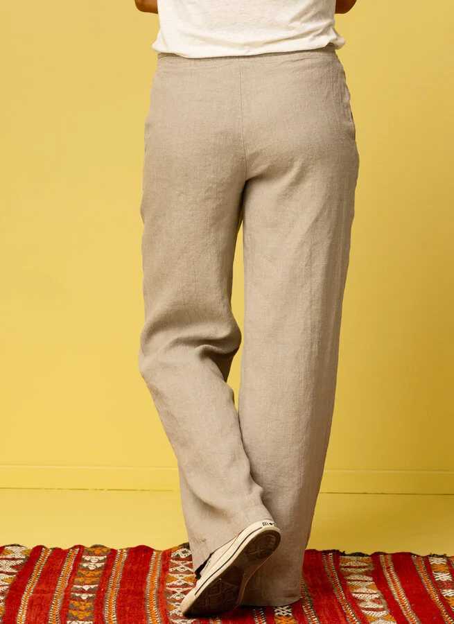 CONNIE linnebyxa Natur