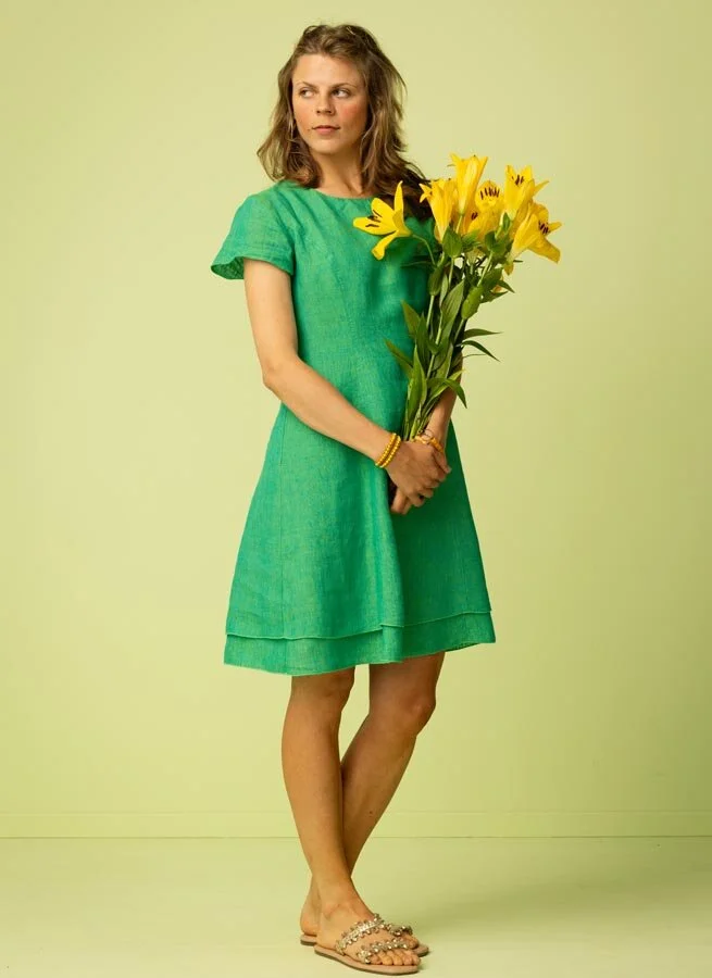 DOLLY linneklänning Kaktus