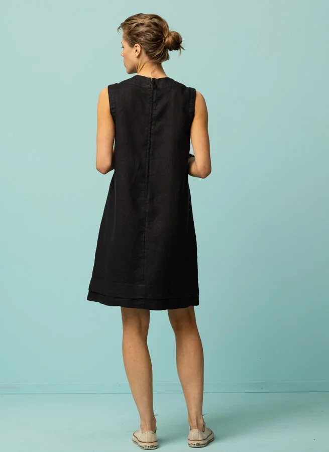 EDITHA linneklänning Papaya