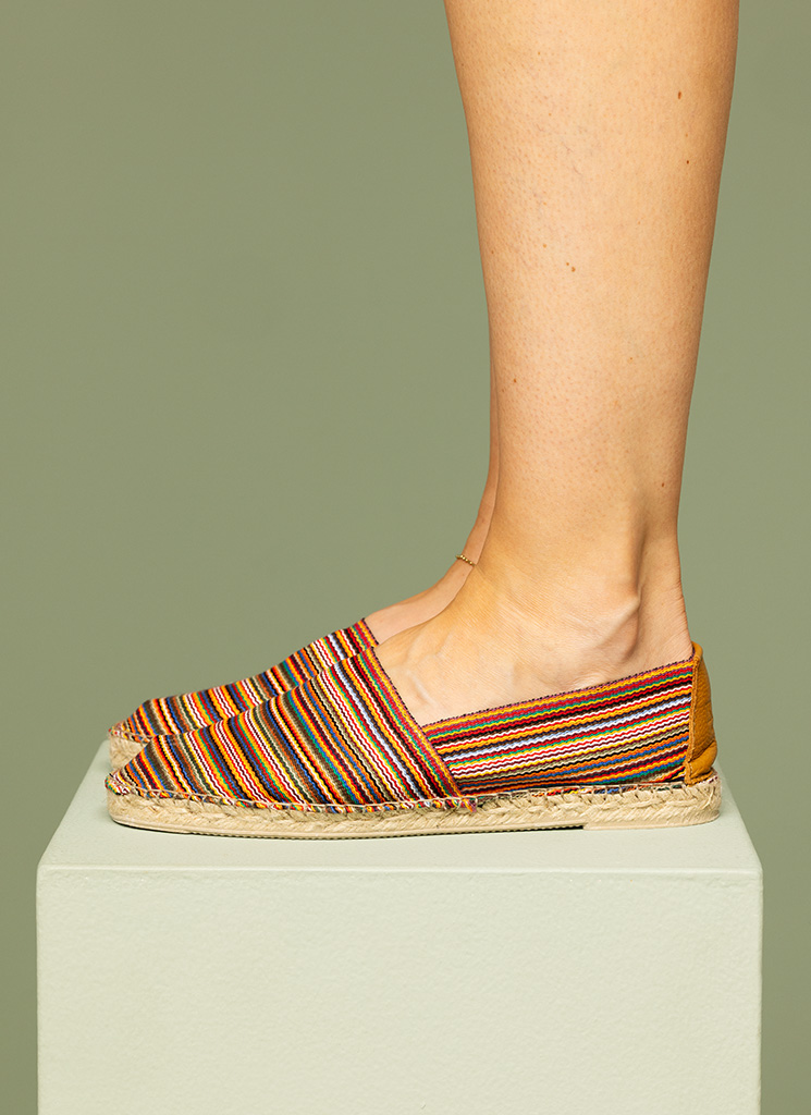 Randiga espadrillos tyg