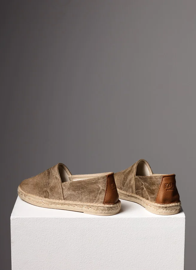 Espadrille tyg alamo Stone