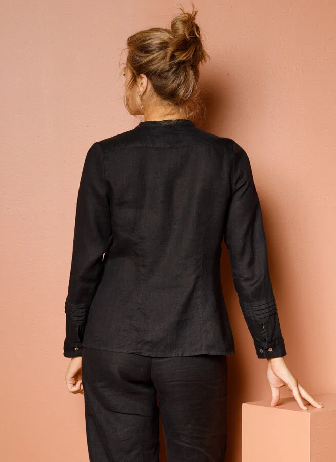 FATIMO linneblus Svart