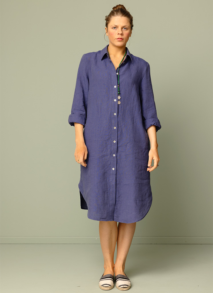 FLORA linneskjorta blåbär